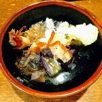 旨唐揚げと居酒メシ ミライザカ - 茄子の揚げ浸し