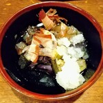 旨唐揚げと居酒メシ ミライザカ 広島駅南口店 - 茄子の揚げ浸し