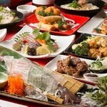 博多つつじ庵 - 活魚付き大皿コース