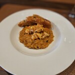 オステリア プロフーモ - 海老のトマトクリームソース 十六穀米リゾット