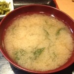 とんかつ新和 - 2014.8.19　付け合わせの味噌汁☆
