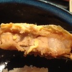 とんかつ新和 - 2014.8.19　カツ丼のカツ断面