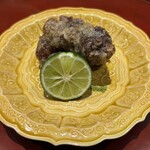 赤坂 島袋 - すっぽん唐揚げ 酢橘 山椒