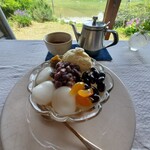 パンと菓子 VERVE - あんみつにアイスを乗せてもらい、クリームあんみつ♡