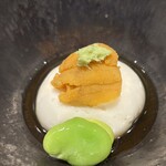 赤坂 島袋 - 胡麻豆腐 雲丹 山葵 空豆