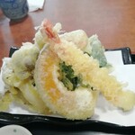 まほら庵 - 天ぷら盛り合わせ
