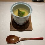 鮨 ひろ海 - 甘鯛とアスパラガスの茶碗蒸し