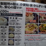 三谷製麺所 - 持ち帰り用の麺メニュー