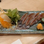 蕎麦の実 - ホタルイカのしゃぶしゃぶ