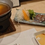 蕎麦の実 - ホタルイカのしゃぶしゃぶ