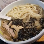 塩そば専門店 桑ばら - キビナゴの背脂つけそば 塩