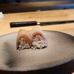 鮨 三心 - ブリ大根　大根千枚漬け①