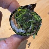 鮨 三心 - ハーブ巻き、ほんの少しの鰹節がいい仕事
