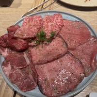 横浜焼肉kintan - タン先、タン中、タン元、カルビ