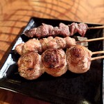 紡gi - 上から　砂肝・せせり・梅しそ豚巻き