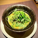 アカ - 2025.5.  車海老とフカヒレと花山椒のアヒージョ