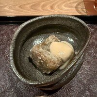 茜坂大沼 - 1、先付
                    蕗の薹の揚げ豆腐