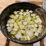 開運橋通 ふじ原 - 【南部美人と宍道湖しじみの塩つけそば】　つけダレ