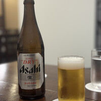 鰻 北白川 - 瓶ビール アサヒスーパードライ（中瓶）