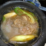 Yoshikawaya - 牛肉フルーツ焼き（桃とリンゴの煮ダレが絶品）