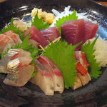 酒肴遊善 じねん - 刺身盛り合わせ　2014.08