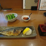 酒肴遊善 じねん - さば　塩焼き　舞阪　2014.08