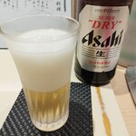鮨 なかや - アサヒスーパードライ中瓶880円