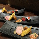 山海倶楽部 - 前菜盛り合わせ