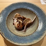 佐野鮨 - 煮イカ（子持ちヤリイカ）　◎