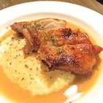 【鶏もものロースト　チーズリゾット添え】