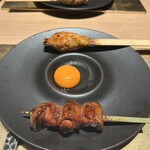 神谷町 なないろ - 月見つくねと白レバー