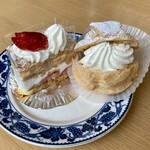 前田菓子舗 - 料理写真:生シュークリームとミルフィーユ