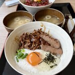 利久 - 牛たん2種盛り丼