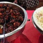 九寨溝 - 黒酢酢豚、エビマヨ