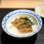 天冨來 ゆきむら - うなぎの天丼。最後は天茶に。