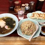 園春 - 半チャ半ラーメン¥850+餃子¥380