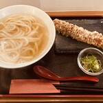 讃岐うどん酒場 川金 - かけ　＋ちくわ天