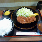 とんかつせり沢 - ロースカツ定食（９５０円）＋ライス大盛（５０円）