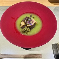 鮨shizuku 西天満 - 鮑とわらび餅