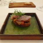 クッチーナ イタリアーナ ガッルーラ - 師崎産「真あじ」と夏野菜のカポナータ　ブルスケッタ仕立て