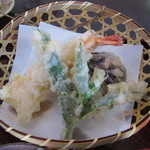 Resutorantampopo - ３種の野菜が盛られている「天ぷら」です。