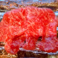 生粋 - ザブトン赤身のお刺身アップ