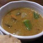 月と亀 - 2014.08・筑前インド定食 サンバルと言うかダルと言うか