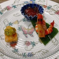 礼華　青鸞居 - 一口前菜三種盛り合わせ②
