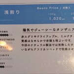 山羊コーヒー - コーヒーメニュー表①