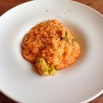 ピソラ - 海老とﾌﾞﾛｯｺﾘｰのﾄﾏﾄｸﾘｰﾑｿｰｽ