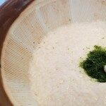 定食 美松 - むぎとろ。(途中)