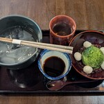 つぼみ - 本くずきり＋抹茶みぞれぜんざい