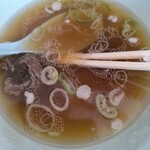 中野 邦ちゃんラーメン - 塩ラーメンのスープ（醤油ラーメンだった？）