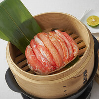 ズワイガニの甲羅虫蒸し